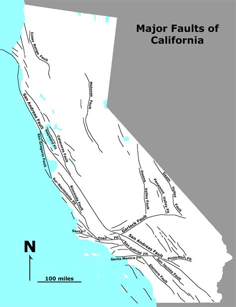 Fault Lines In California Map