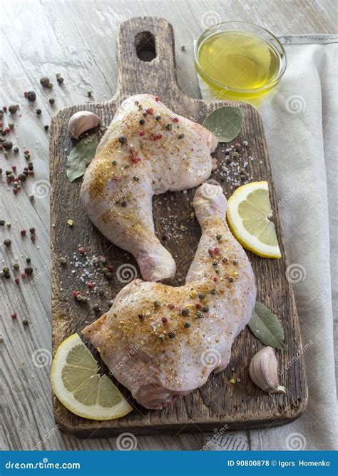 Chicken legs in marinade. stock photo. Image of spice - 90800878