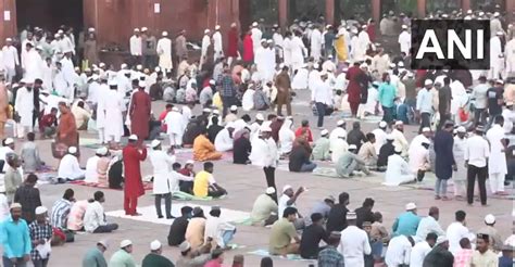 Delhi: Devotees gather at Jama Masjid to offer namaz, celebrate Eid al-Adha