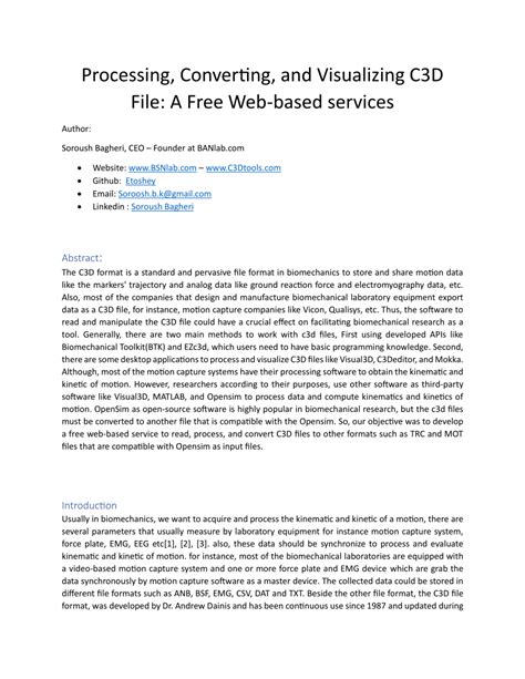 Open C3D File 的图像结果