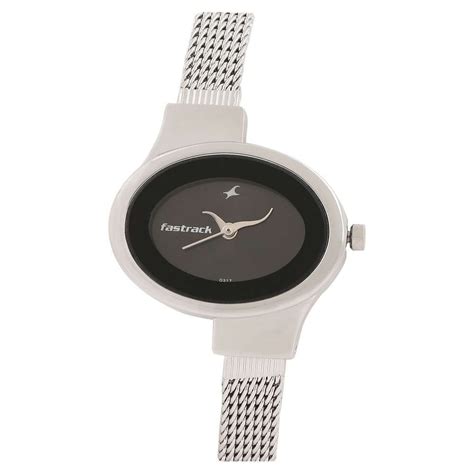 Fastrack Women Stainless Steel Analog Black Dial Watch - Nm6015Sm02 ...