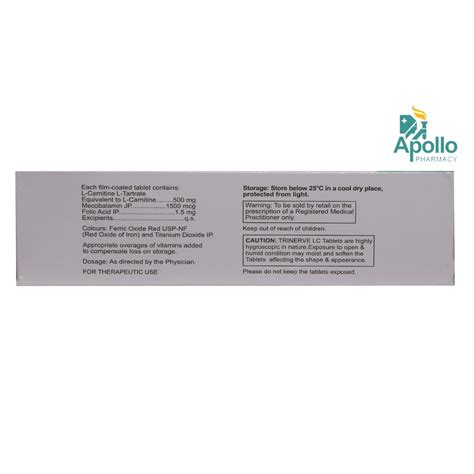 Trinerve LC Tablet 10's Price, Uses, Side Effects, Composition - Apollo ...