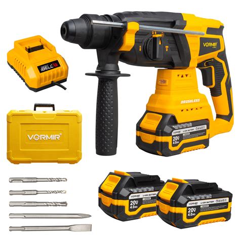 Vormir VR BH21-44 Cordless Rotary Hammer Drill, 20V Max Brushless, 3J ...