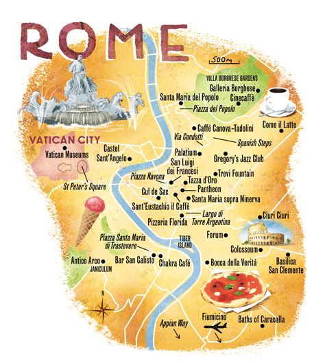 Printable Map Of Rome Attractions