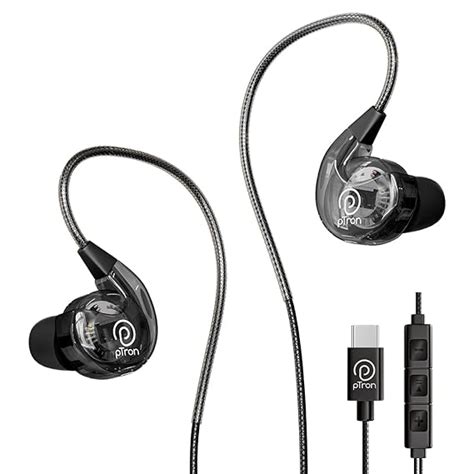 pTron Boom Play X2 In Ear Type C Wired Headphones With Mic, IEM Ear ...