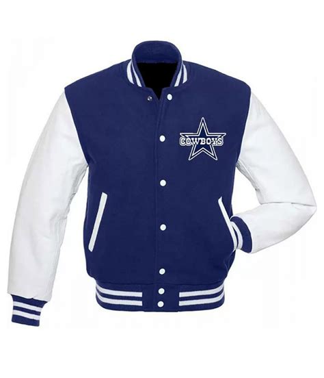 Letterman Dallas Cowboys Royal Blue and White Varsity Jacket - Jackets ...