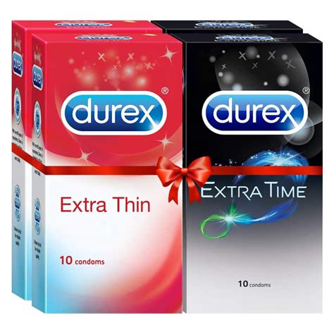 Buy Durex Pleasure Packs (Condoms - 10 Count (Extra Thin) & 10 Count ...