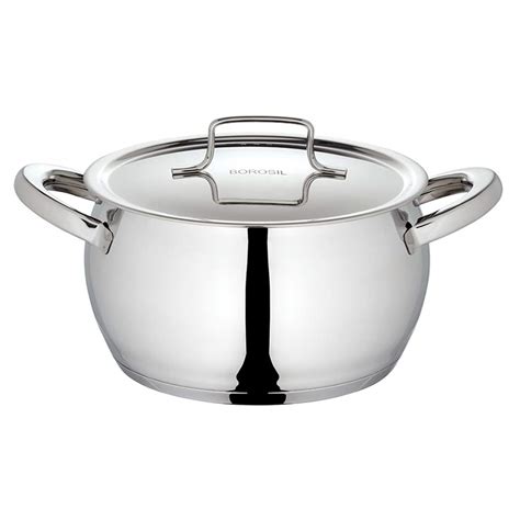 Buy Borosil Stainless Steel Handi Casserole With Lid,Induction Friendly ...