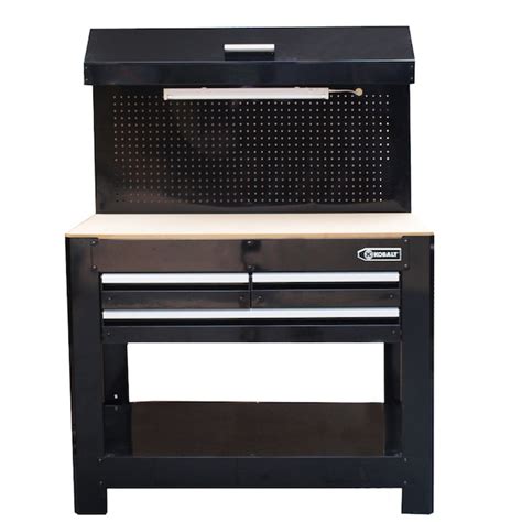 Kobalt 36-in H 3-Drawers Gloss Black Powder Coat Mdf Work Bench ...