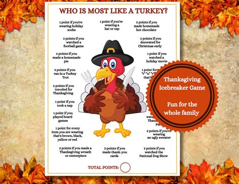 Thanksgiving Game, Thanksgiving Office Party Game, Thanksgiving Ice ...