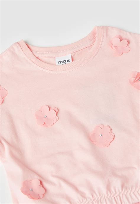 Buy Girls Floral Applique Ruffled Top Online at just Rs. 299.0 ...