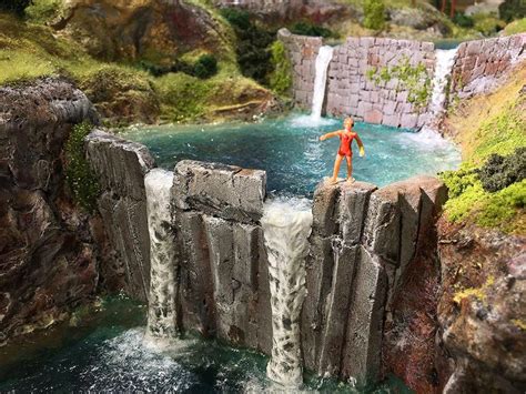 Image result for Model Railroad Waterfall Using Silicon