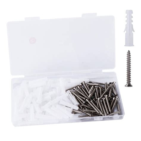 Ribbed Plastic Drywall Anchor Kit, Wall Anchors and Screws for Drywall ...