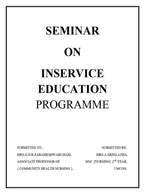 Image result for In Service Training Module