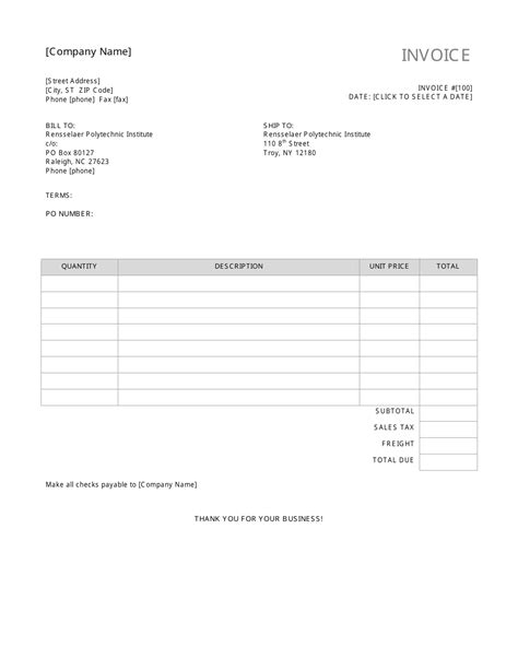 free invoice templates