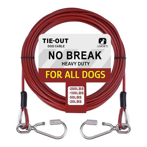 Electrical Wire Dog Runs Retractable Dog Tie Out Cable, Retractable
