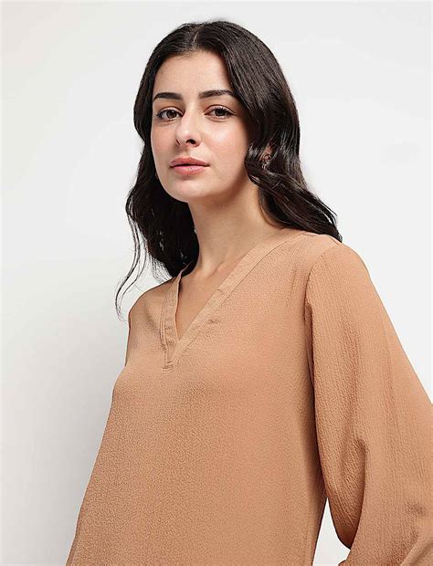 Buy V-Neck Blouson Top at Marks & Spencer