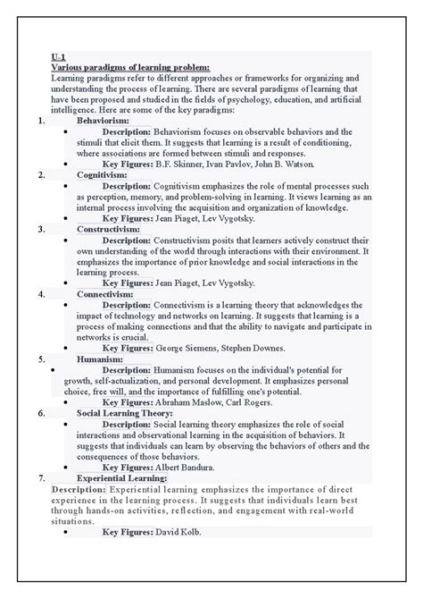 Deep Learning Paradigms and Perspectives: Insights for U-Students - Studocu