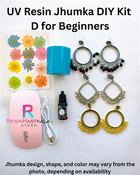 UV Resin Jhumka / Jewellery DIY Kit D for Beginners – Resinhastkala Store