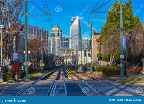 A Charlotte CATS LYNX Blue Line Light Rail Train At UNC Charlotte Main ...