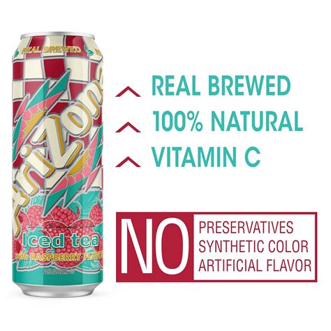 AriZona Raspberry Tea - Big Can, 22 Fl Oz (Pack of 24) Raspberry Tea 22 ...
