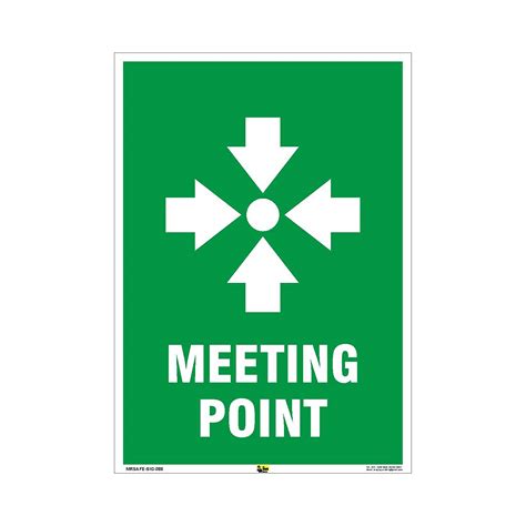 Mr. Safe - Meeting Point Sign Sunboard A4 (8.25 inch X 11.7 inch ...