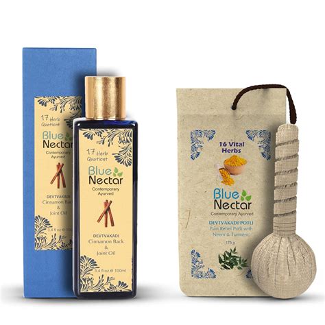 Blue Nectar Ayurvedic Pain Relief Products Combo for Body, Back, Knee ...