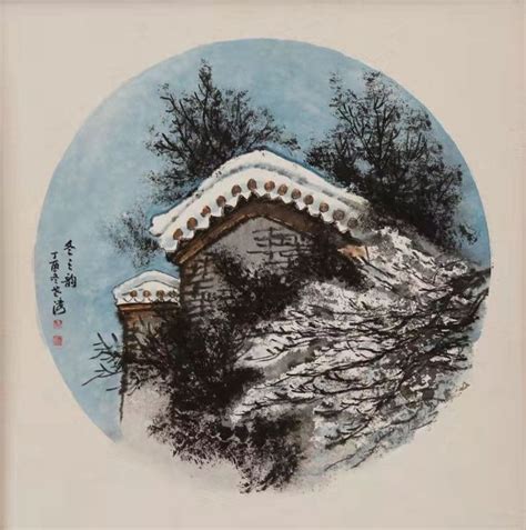 冬之韵-廊檐Beauty of winter-Corridor | Artwork, Antonio mora artwork, Blue sky