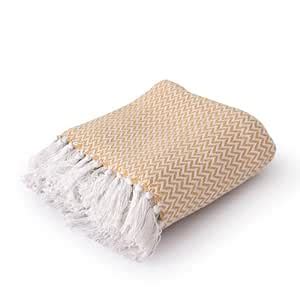 Buy SASHAA WORLD Chevron Delight | Yellow Ivory Versatile Cotton Throw ...