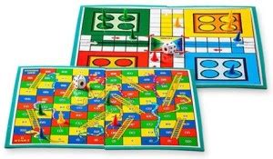 HHS SPORTS Double sided Ludo and Snake Ladder Board with Dice & Tokens ...