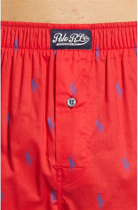 Buy POLO RALPH LAUREN Men`s Pony Print Woven Cotton Boxers 1 Pack ...