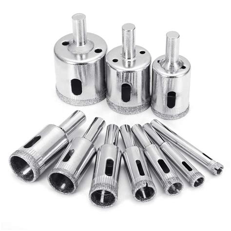 Baban Diamond Drill Bits,10Pcs Hole Saw Diamond Drill Bit Hollow Core ...