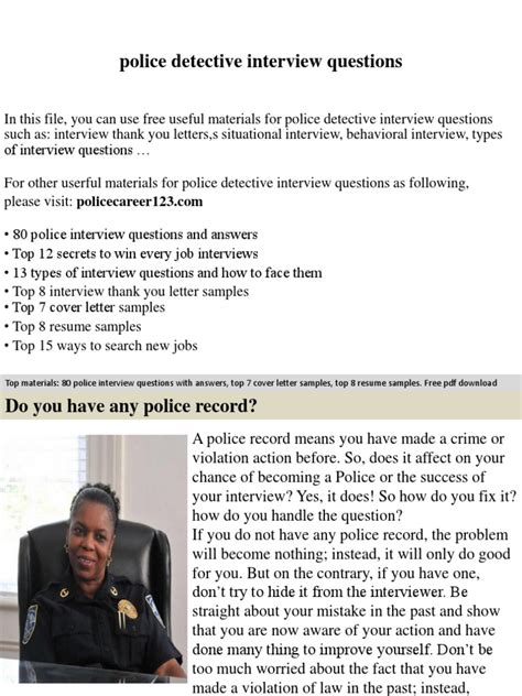 Image result for Detective Interview Script