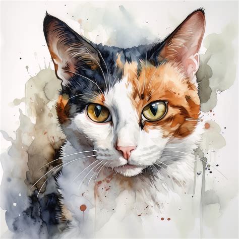 Watercolor Painting Ideas Cat at Mary Aplin blog