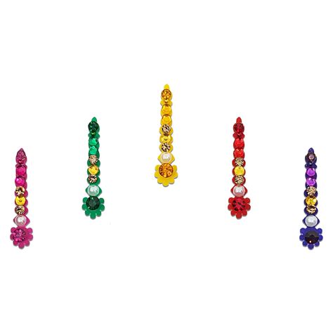 Comet Busters® Multicolor Artistic Abstract Bindis PVC, Diamond, Shiny ...