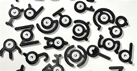 Pokemon Unown #201 Magnets by justin thursday | Download free STL model ...