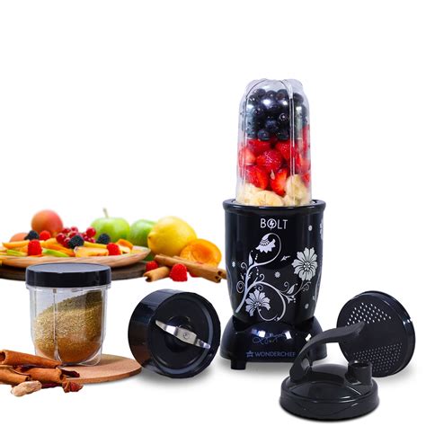 Nutri-blend BOLT-600W Mixer-Grinder (2 Jar) with Sipper Lid - Black ...