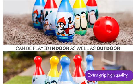 Buy Ratna's Junior Penguin Bowling Set with 6 Pins & 1 Ball Toys Sports ...
