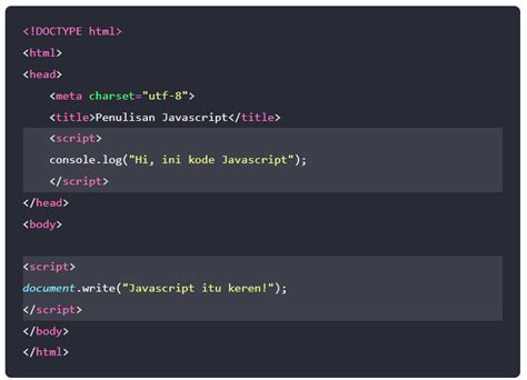 Image result for Contoh Codingan JavaScript HelloWorld