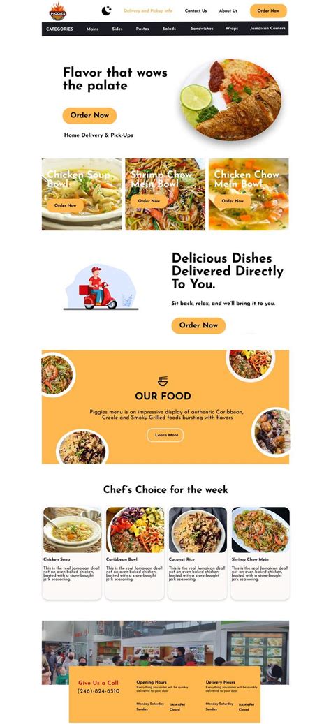 Food Menu Web Page Design 的图像结果