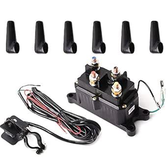 12V Solenoid Relay Contactor & Winch Rocker Thumb Switch COMBO for ATV ...