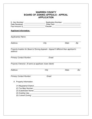 VA Board Of Zoning Appeals - Appeal Application - Warren County 2025 ...