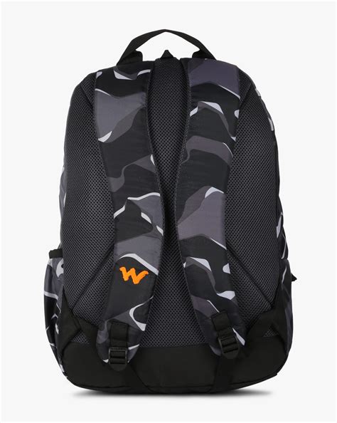 Buy Black & Grey Wildcraft Camouflage Print Backpack with Multiple ...