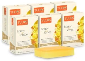 Tulips Handmade Bathing Bar Soap with Honey & Lemon (6 x 75 g) - Price ...