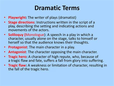 A Dramatist’s Guide: Essential Glossary Of Dramatic Terms