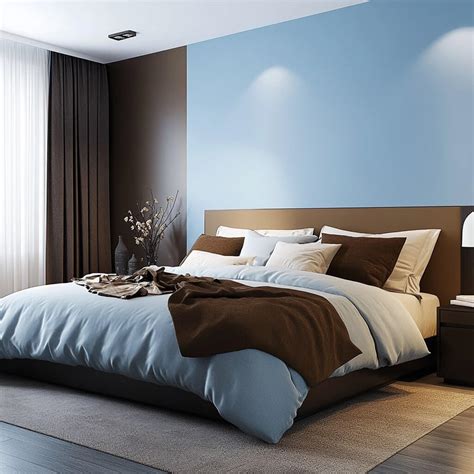 14 Irressitble Sky Blue Two Colour Combination for Bedroom Walls