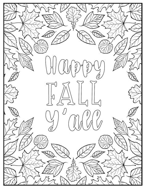 Coloring Sheets For Adults Fall