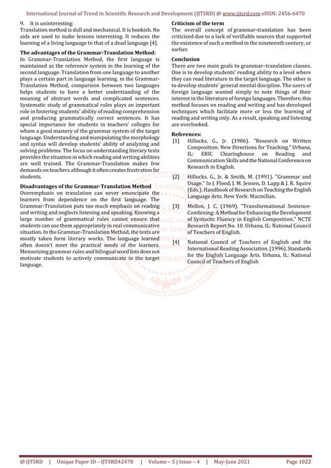 Grammar Teaching through Grammar Translation Method | PDF