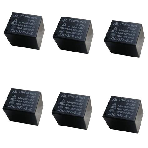 Anfukone JQC-3FF-S-Z 5VDC Coil SPDT 5 Pin PCB Electromagnetic Power ...