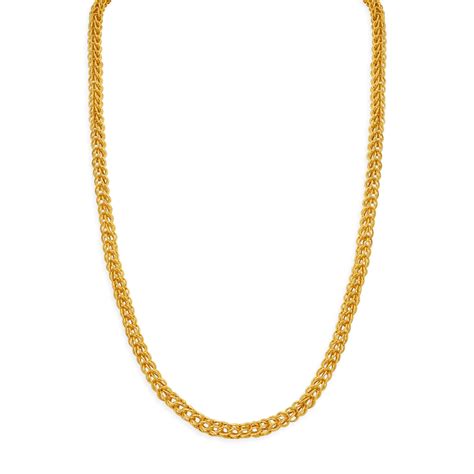 Linked Rings Pattern Handmade Gold Chain For Men